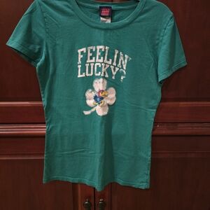 KANSAS JAYHAWKS Head Green Sportswear Tee